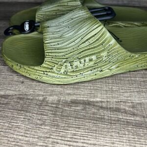 AND1 Mens Slip-On Slides Size 9 Green Comfort Casual